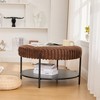 NicBex Modern 2-Tier Coffee Table Ottoman Bench with Storage Shelf Lower,Upholstered Storage Ottoman for Living Room,Bedroom - 3 of 4