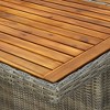 vidaXL Outdoor Patio Table with Poly Rattan and Solid Acacia Wood Top - Modern, Lightweight, Durable and Easy-Clean Design, Brown - 4 of 4