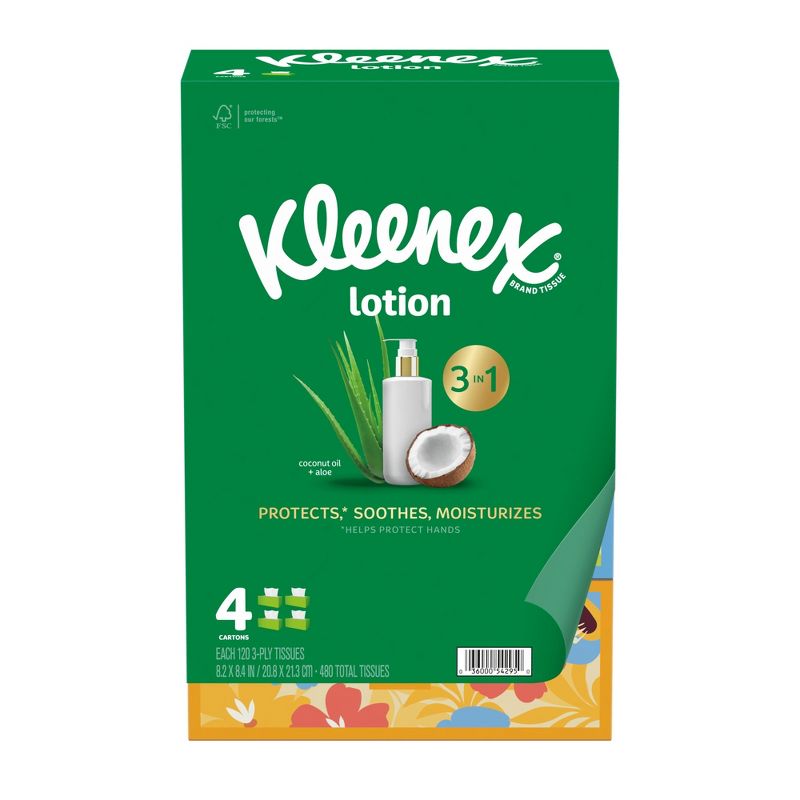 Kleenex Soothing Lotion 3-Ply Facial Tissue, 3 of 14