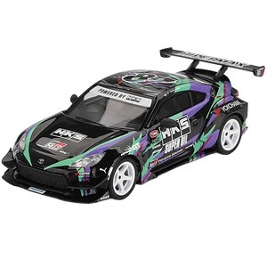 Toyota GR86 "HKS TYPE R" RHD "HKS Livery" Black with Graphics "2022 Tokyo Auto Salon" 1/64 Diecast Model Car by Mini GT - 1 of 1