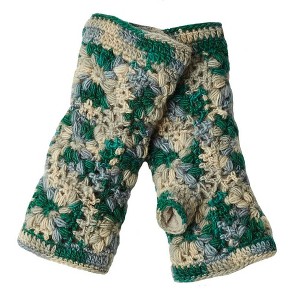 Multi Color Flower Crochet Handwarmers_Nirvanna Designs - 1 of 4