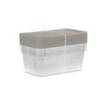 5pk 6qt Clear Storage Boxes Gray - Room Essentials™