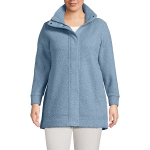 Lands' End Women's Boucle Fleece Coat - 1 of 4