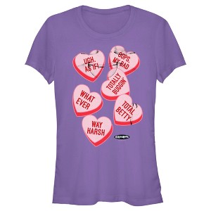 Juniors Womens Clueless Candy Hearts T-Shirt - 1 of 4