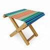 Sheila Wenzel-Ganny Bold Blue Orange Stripes Folding Stool - Deny Designs - 2 of 3