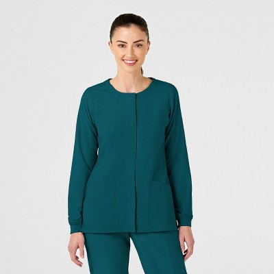 Wink W123 Women's Crew Neck Warm Up Jacket