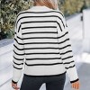 Women's Striped Turtleneck Drop Sleeve Sweater -Cupshe - image 4 of 4