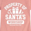 Girls' - Instant Message - Property Of Santas Workshop Christmas Fitted Short Sleeve Graphic T-Shirt - 2 of 4