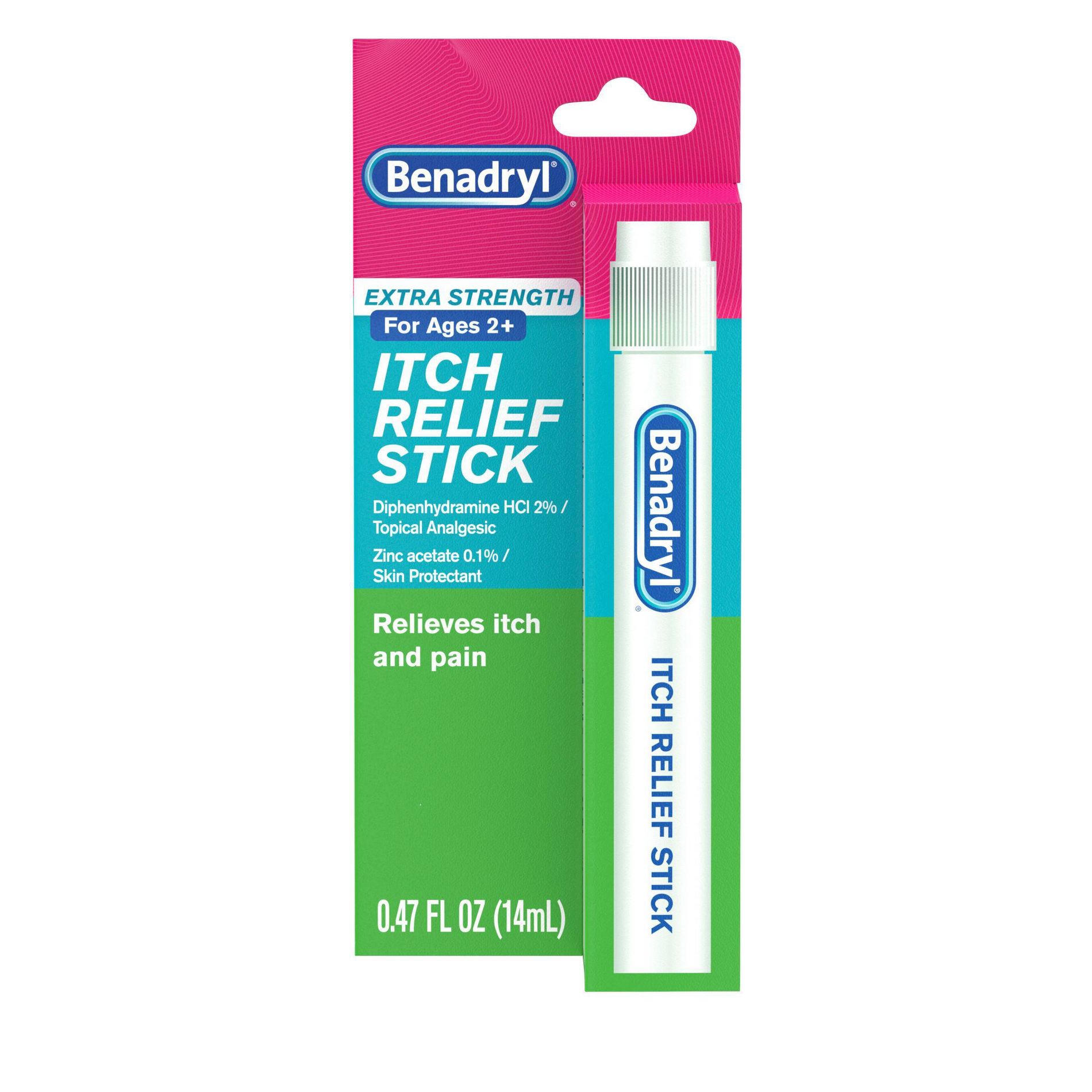 Benadryl Extra Strength Itch Relief Stick - Travel Size - 0.47 fl oz