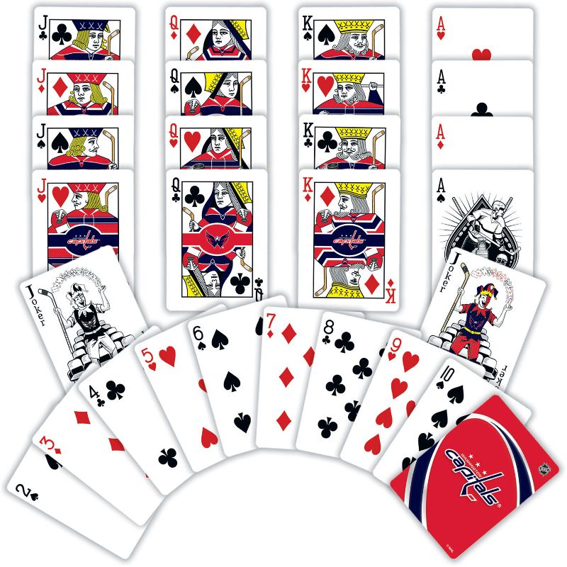 MasterPieces Officially Licensed NHL Washington Capitals Playing Cards - 54 Card Deck for Adults, 3 of 6