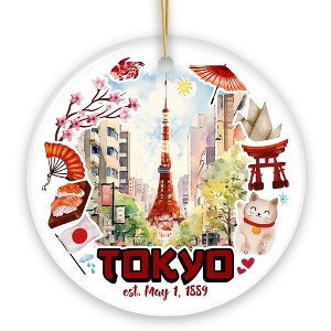 Artistic Tokyo Cultural Heritage Ornament, Japanese Style Timeless Zen Keepsake| OrnamentallyYou - 1 of 4
