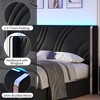 Merax Modern Velvet Upholstered LED Bed Frame with Wingback Headboard & Storage Drawers - 4 of 4