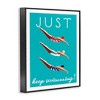 Stupell Industries Trio of Female Divers Just Keep Swimming Phrase Black Framed Giclee Art - 3 of 4