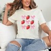 Simply Sage Market Women's Strawberry Coquette Bow Chart Short Sleeve Graphic Tee - 2 of 3