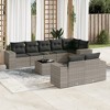 vidaXL 9 Piece Patio Sofa Set with Cushions - Gray With Table - 2 of 4