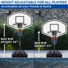 TopComfy Poolside Portable Basketball Hoop Adjustable Height Stand 3.1 to 4.7FT for Youth Kids Indoor Outdoor Summer Fun, White, 36"*36"*56" - 3 of 4