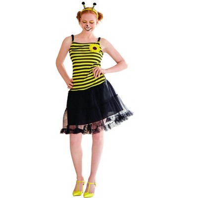Northlight Black and Yellow Bumblebee Adult Women's Tank Dress Halloween Costume - Medium