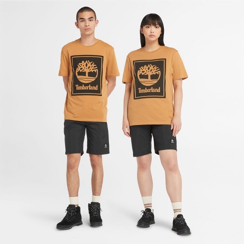 Timberland Logo T Shirt Wheat Black Large