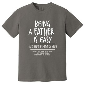 Simply Sage Market Men's Being A Father Is Easy Short Sleeve Garment Dyed Tee - 1 of 2