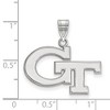 Black Bow Jewelry 10k White Gold Georgia Tech Yellow Jackets NCAA Medium Pendant - 2 of 3