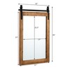 Costway 30''x22'' Wall Mount Mirror Decor Vanity Mirror Wood Frame Barn Door Style Brown - 4 of 4