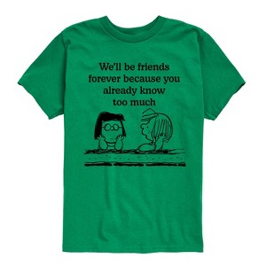 Boys' - Peanuts - Friends Forever Marcie And Patty Short Sleeve Graphic T-Shirt - 1 of 4