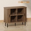 Bella Depot 35.4'' Storage Cabinet Sideboard Buffet Cabinet with Slatted Tambour Doors and Metal Legs - 4 of 4