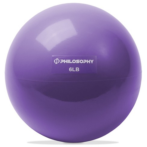 Philosophy Gym Toning Ball, 6 Lb, Purple - Soft Weighted Mini Medicine ...