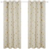 Deconovo Gold Star Foil Kids Room Darkening Curtains (2 Panels) - 2 of 4