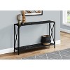 Monarch Specialties Accent Table Console Entryway Narrow Sofa Living Room Bedroom Black Marble Look Black Metal Contemporary Modern - 2 of 4