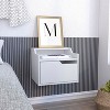NicBex 13.3 inch Wide Floating Nightstand with 1 Drawer,Modern Side Table with Open Shelf,Bedside Table for Bedroom,Living Room - 2 of 4