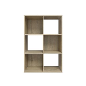 Homez 34.96 in. Tall Wood 3-Shelf Etagere Bookcase - 1 of 4