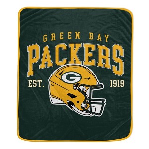 NFL Green Bay Packers Vintage Arch Block Ultra Soft Blanket - 1 of 1