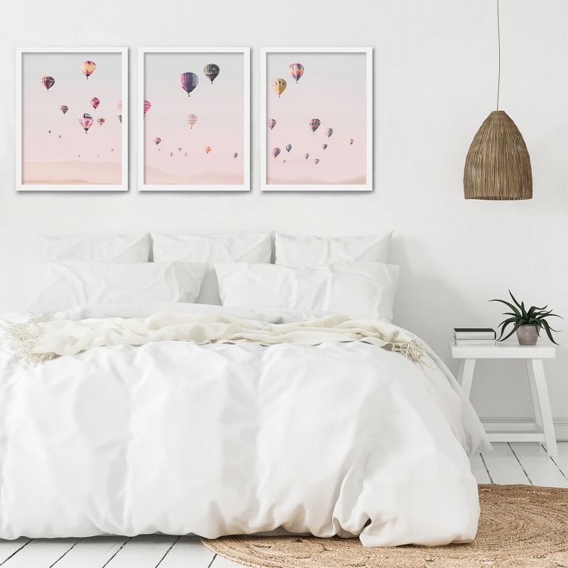 Americanflat Modern Landscape (Set Of 3) Triptych Wall Art Turkish Hot Air Balloons By Sisi And Seb - Set Of 3 Framed Prints, 3 of 7