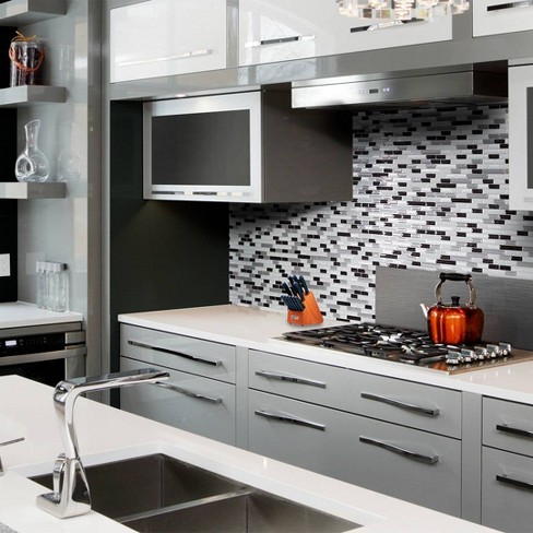 Smart Tiles 4Pk Muretto Alaska Peel And Stick 3D Backsplash : Target