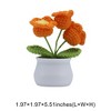Unique Bargains Artificial Plants Hand-Knit Lily of the Valley DIY Pot Yarn 1.97"x1.97"x5.51" 1 Pcs - 3 of 4