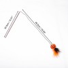 Unique Bargains Convenient Pumpkin Pattern Cat Playing Rod Orange 1 Pc - 2 of 3