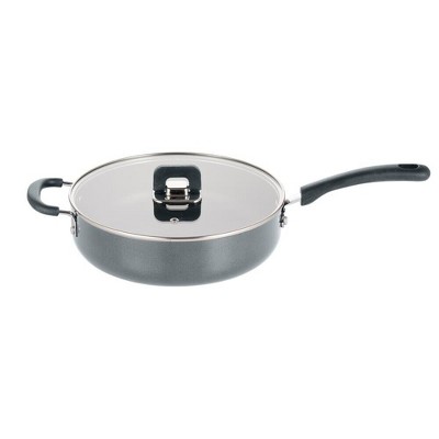 Cuisinart Classic 3.5qt Stainless Steel Saute Pan With Cover And Brushed  Gold Handles Matte White : Target