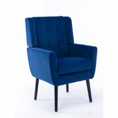 29.5"Modern Soft Velvet Material Ergonomics Accent Chair,Blue
