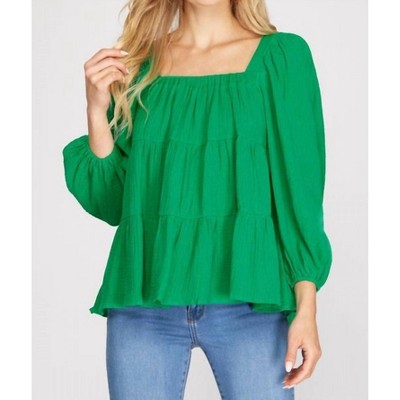 Women's Square neck top - SHE + SKY