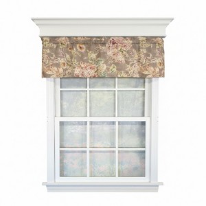 RLF Home 100% Cotton High Quality Monte Cristo Tailored Window Valance with 1.5" Rod Pocket 50" W X 12" L Gray - 1 of 4