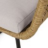 Sapphtopaz Patio Dining Chairs Set of 2 Rattan Patio Chairs with 2 Cushions for Patio, Outside, Living Room - 2 of 4