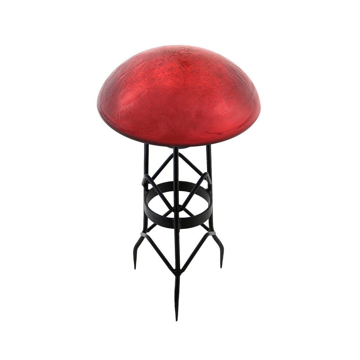 5.5" Glass Toadstool Gazing Globe Ball Red - Achla Designs: Victorian-Inspired, Outdoor Decorative Object - thumbnail 2