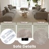 Corduroy Sectional Couches for Living Room, Modular Sectional Couch with Chaise Ottomans, 4 Seater Sofa Bed for Living Room, Apartment - 4 of 4