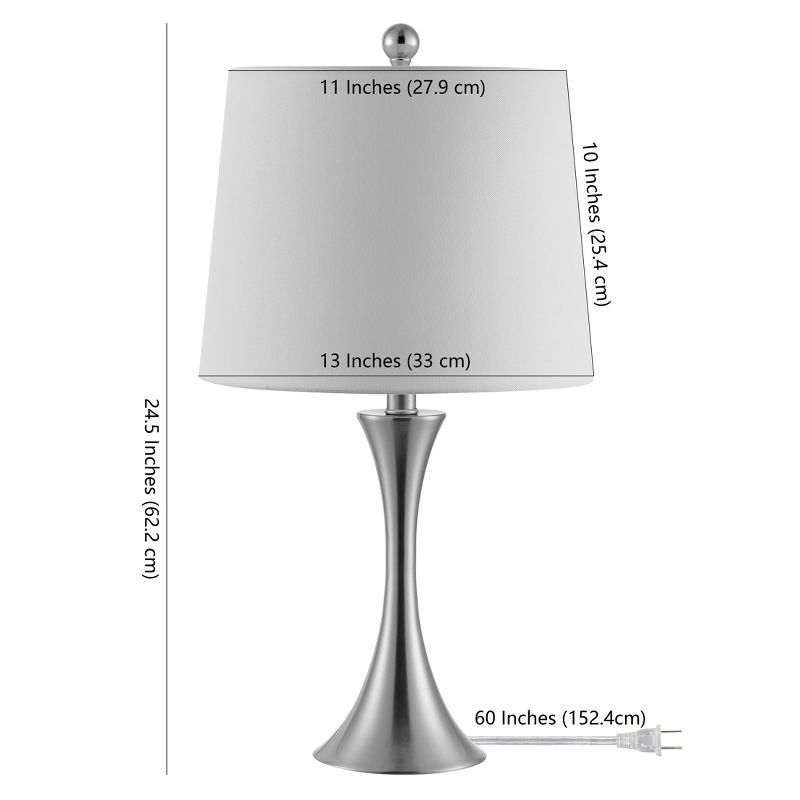 Benita Iron Table Lamp - Nickel - Safavieh., 3 of 4