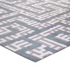 Modway Nahia Geometric Maze 5x8 Area Rug - Ivory, Light Gray and Sky Blue,  100% Polyester Microfiber ,  Tight Low Pile Weave - 2 of 4