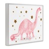 Stupell Industries Pink Dinosaur with Gold Stars, 20" x 16" - 3 of 4
