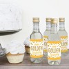Big Dot of Happiness Golden Birthday - Mini Wine and Champagne Bottle Label Stickers - Happy Birthday Party Favor Gift for Women and Men - Set of 16 - 3 of 4