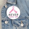 Big Dot of Happiness Pink Ribbon Buttons - Breast Cancer Awareness Support Badge - 3 inch Pinback Button - Set of 8 - 3 of 4