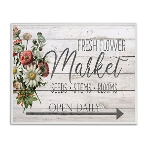 Stupell Industries Planked Style Fresh Flower Market, 20" x 16" - 1 of 4